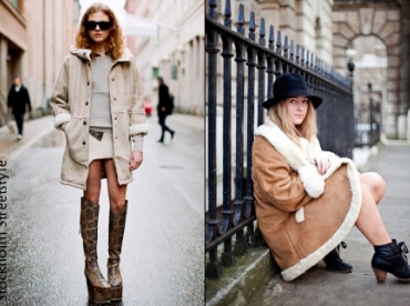 Manteau en shearling, le dress code