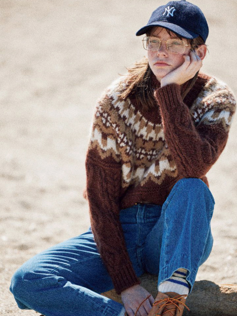 Pull Fair Isle + casquette NY = le bon mix