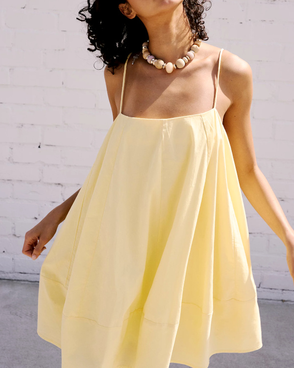 Robe courte jaune