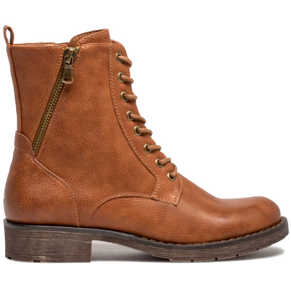 Bottines  lacets caramel