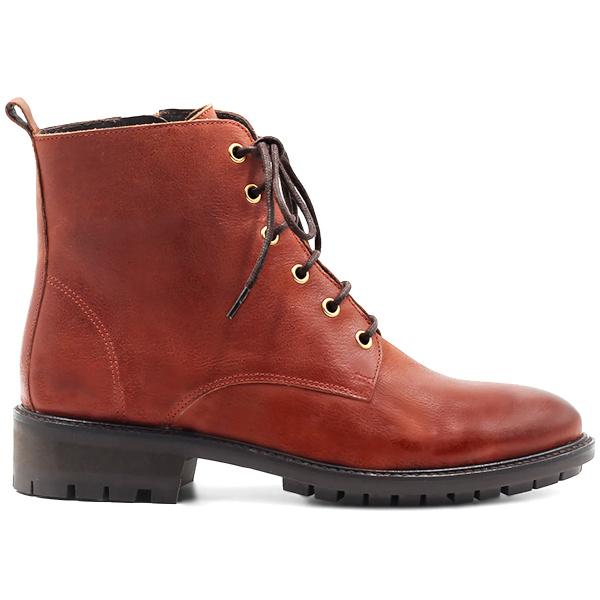 Bottines  lacets caramel