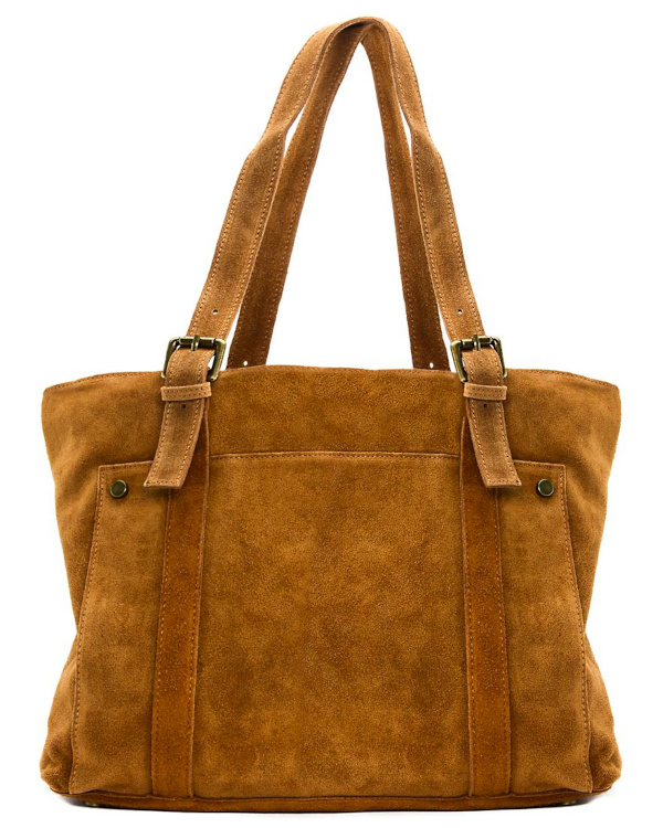 Sac cabas en cuir nubuck