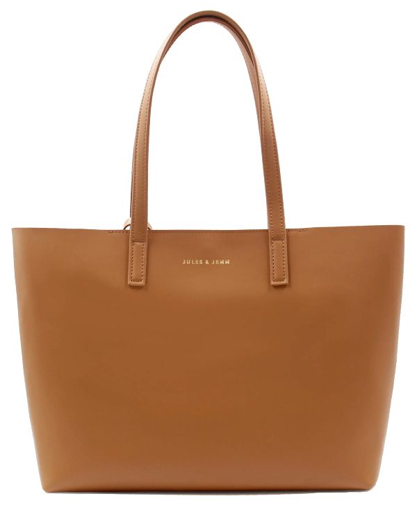 Cabas en cuir camel