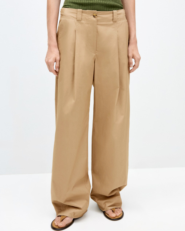 Pantalon  pinces beige