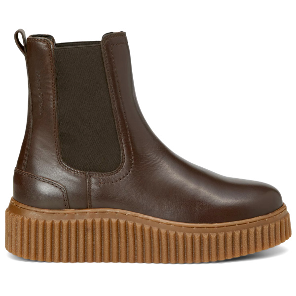 Chelsea boot avec semelle compense rainure marron