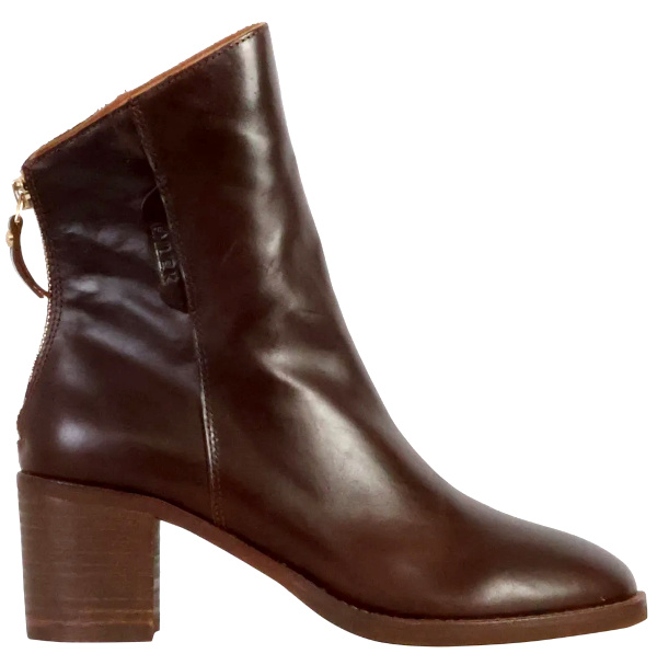 Bottines  talon cuir oxalys | Marron