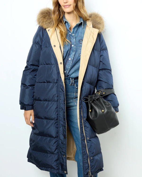 Parka doudoune bleu marine