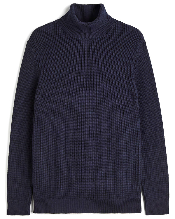 PULL COL ROUL REGULAR bleu marine