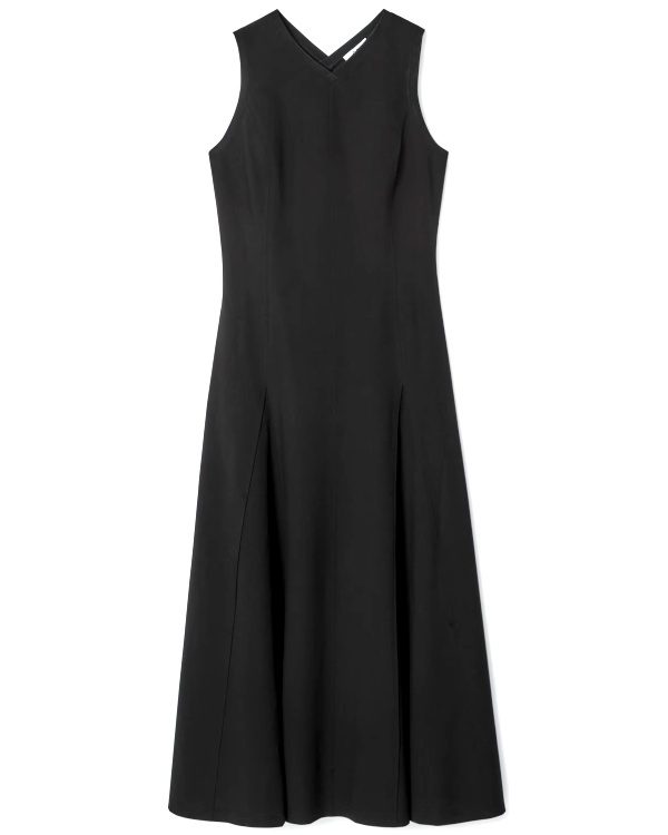 ROBE LONGUE VASE EN JERSEY noir