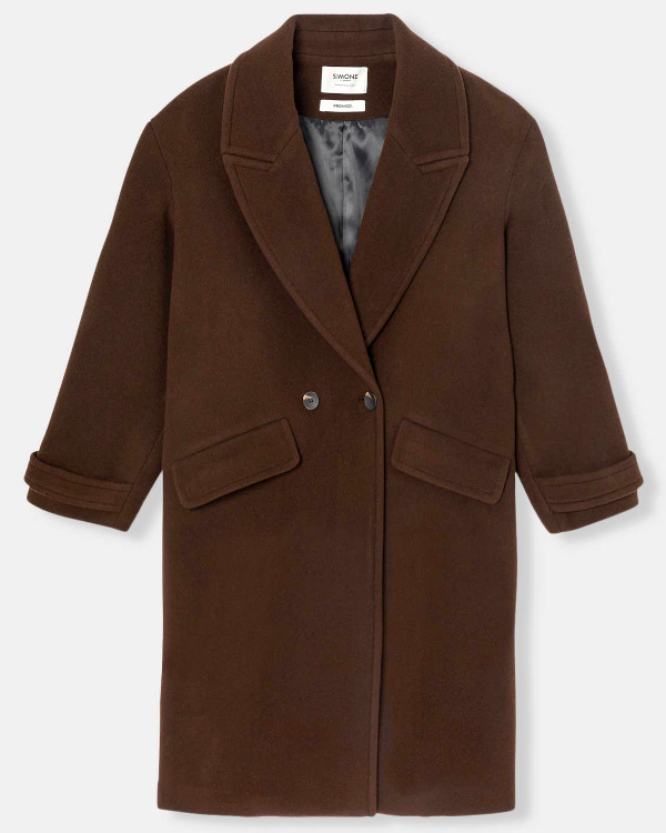 manteau en laine - Marron