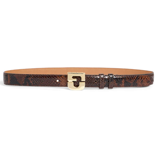 Ceinture signature en cuir marron