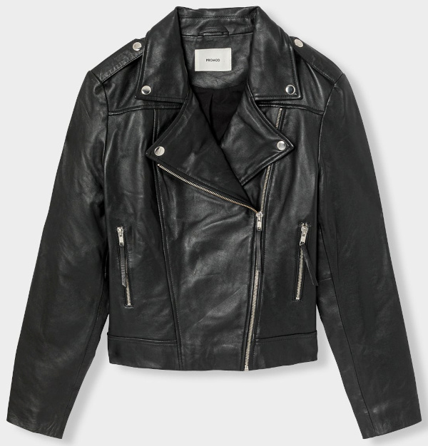 Blouson en cuir Femme - Noir