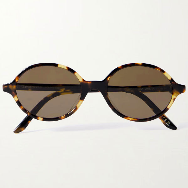 Lunettes de soleil rondes en actate effet caille